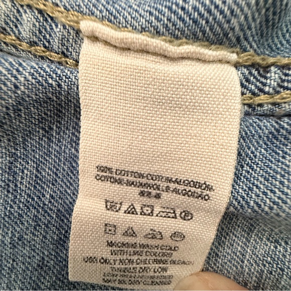 Free People Blue and Gray Jean Jacket - Picture 4 of 7